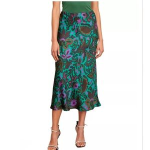Velvet by Graham & Spencer Kaiya Satin Midi Skirt Size Medium NWT $169